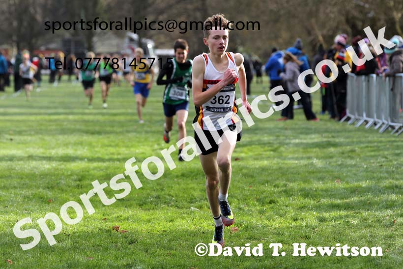 Boys under-15s, European Cross Country Championships Trials, Sefton Park, Liverpool. Photo: David T. Hewitson/Sports for All Pics